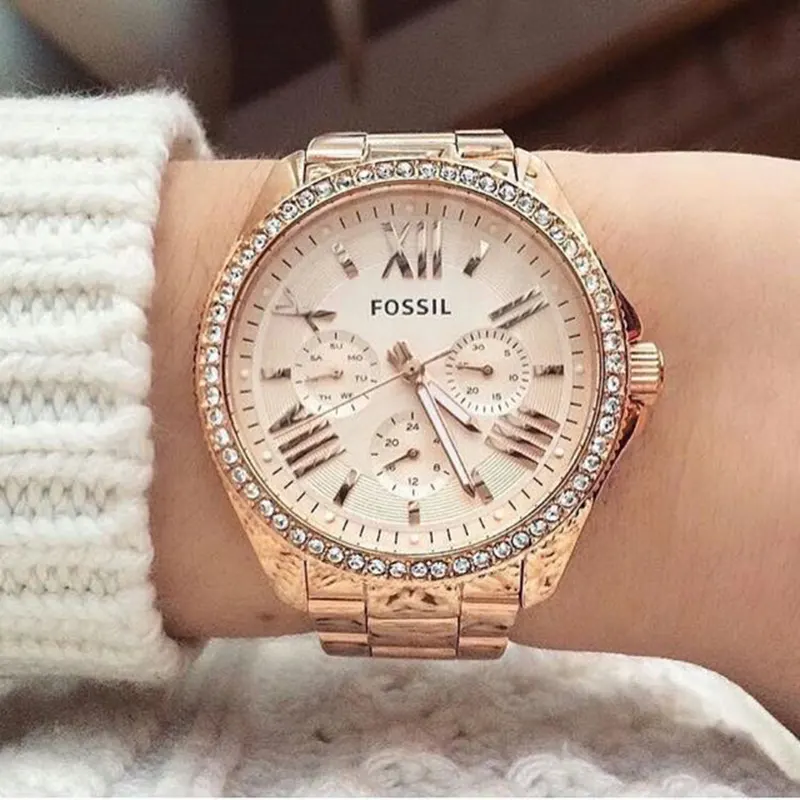 Fossil Cecile Multifunction Rose Gold Ladies Watch- AM4483